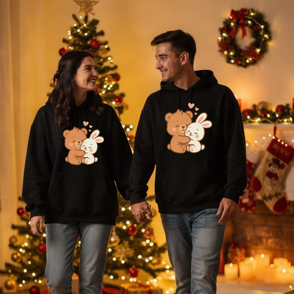Bear & Bunny Couple Hoodie Set (2 hoodies)